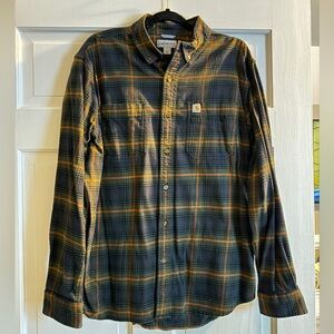 Carhartt Men’s Flannel Button Down Long Sleeve Size L